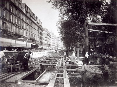 Making the Station of St Paul on Ligne 1 of the Paris Metro, 1903 by French Photographer
